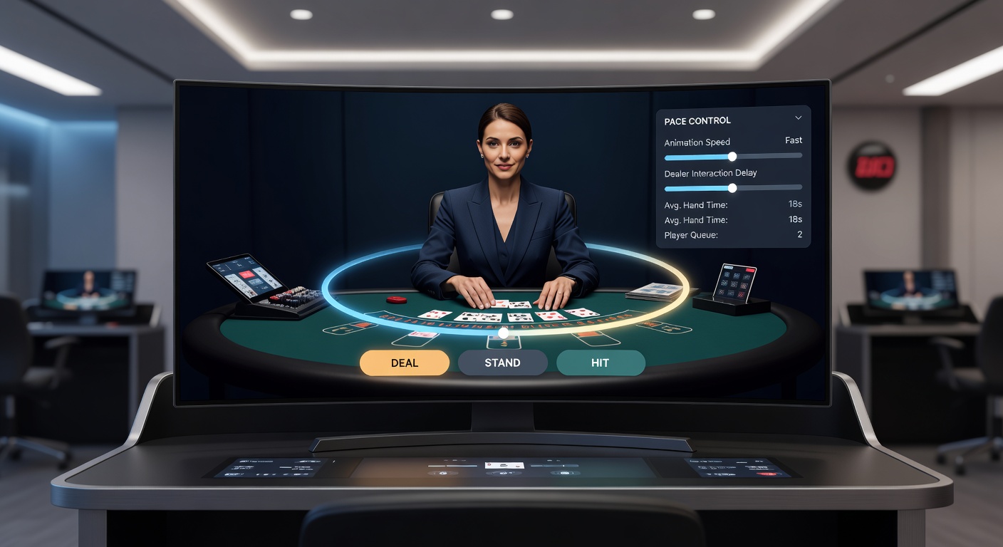 Live dealer interface showing streamlined controls and multi-view camera options that influence game flow