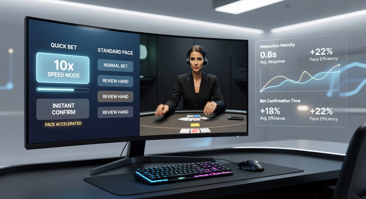 Close-up of live dealer screen with chat panel and quick-bet buttons that streamline player interactions