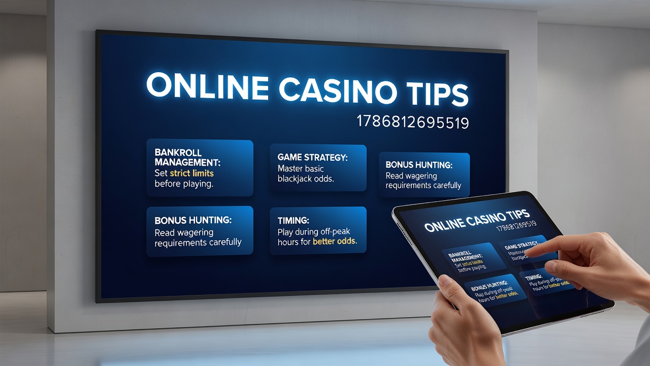 Digital interface showing game selection and payout statistics on an online casino dashboard